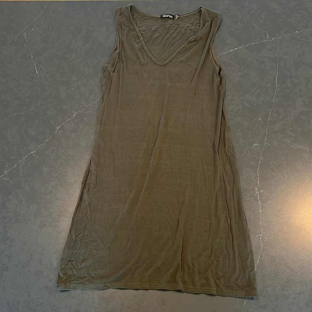 Army green tunic dress
